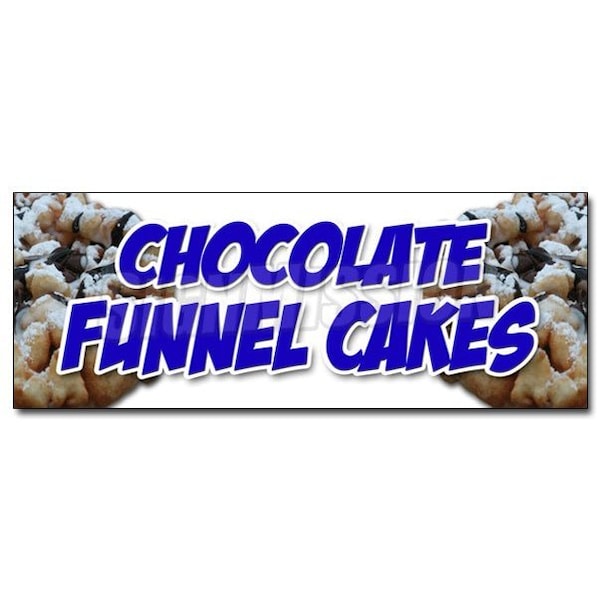 CHOCOLATE FUNNEL CAKESsticker bakery cake cookies pastry bread baker, D-36 Chocolate Funnel Cakes